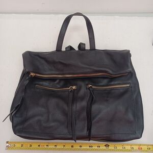 L.Credi MADE IN ITALY Elegant Black Genuine Leather Women's Backpack